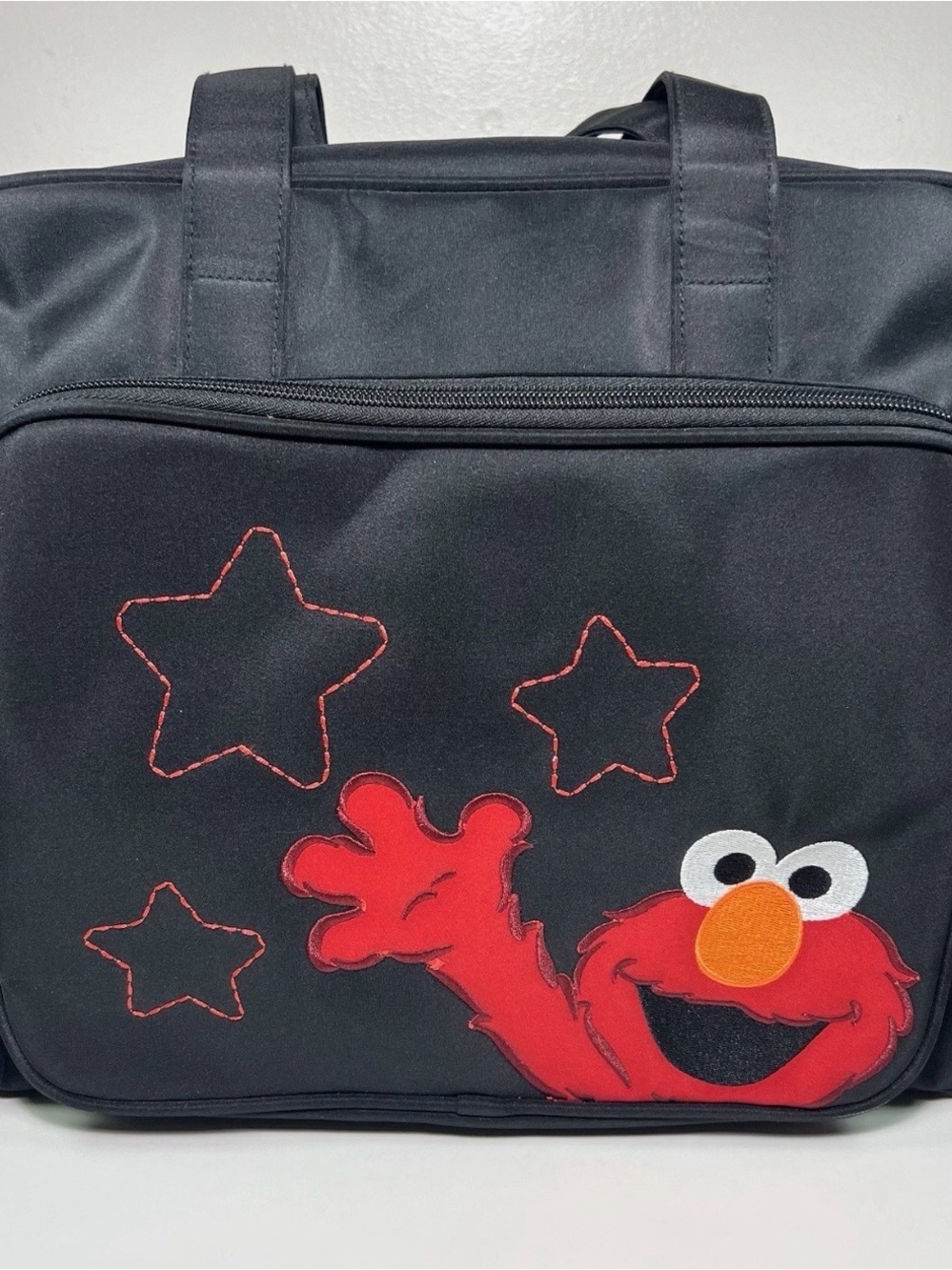 Sesame Street Black Bag with Red Elmo Applique and Orange Nose